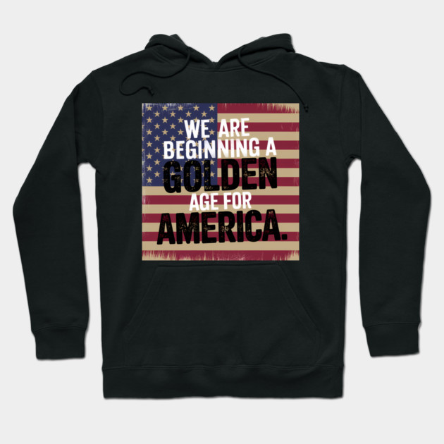 New Age of America, USA Flag, New Beginning Hoodie by logiamerch