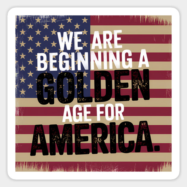 New Age of America, USA Flag, New Beginning Sticker by logiamerch