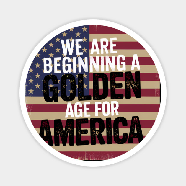 New Age of America, USA Flag, New Beginning Magnet by logiamerch