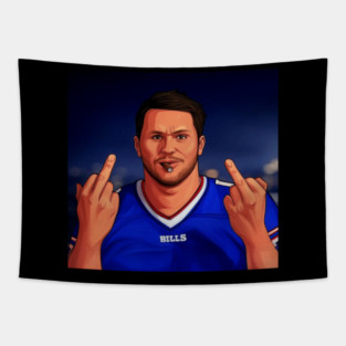 Josh Allen Flipping Off Tapestry