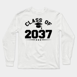 Class Of 2037 Pre K Grow With Me Graduation Boys Girls Long Sleeve T-Shirt