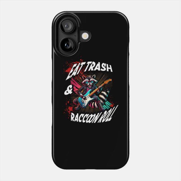 Eat Trash & Raccoon Roll Phone Case by Demian Stipatio