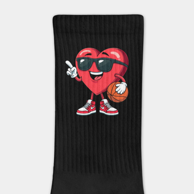 Basketball Valentines Day Heart Boys Valentines Kids Men by ArtistTee ⭐⭐⭐⭐⭐