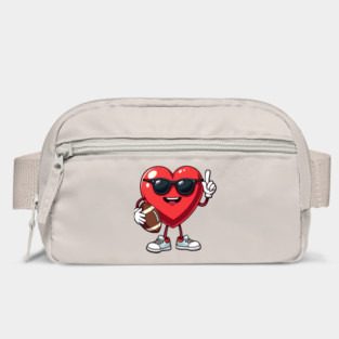 Football Valentines Day Design Boys Valentines Heart Kids Men Bag