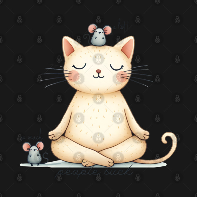 People Suck A Lot So Much, cute cat and mice design by Luxinda