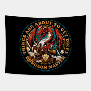 It's About to Get Dicey DND Board Gaming Dungeon Master Tapestry