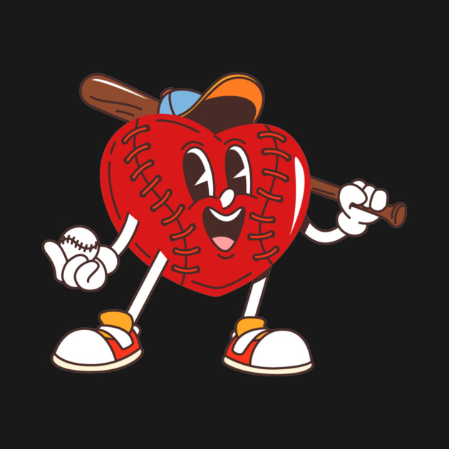Baseball Valentines Day Baseball Boys Valentines Heart Kids Men by ArtistTee ⭐⭐⭐⭐⭐