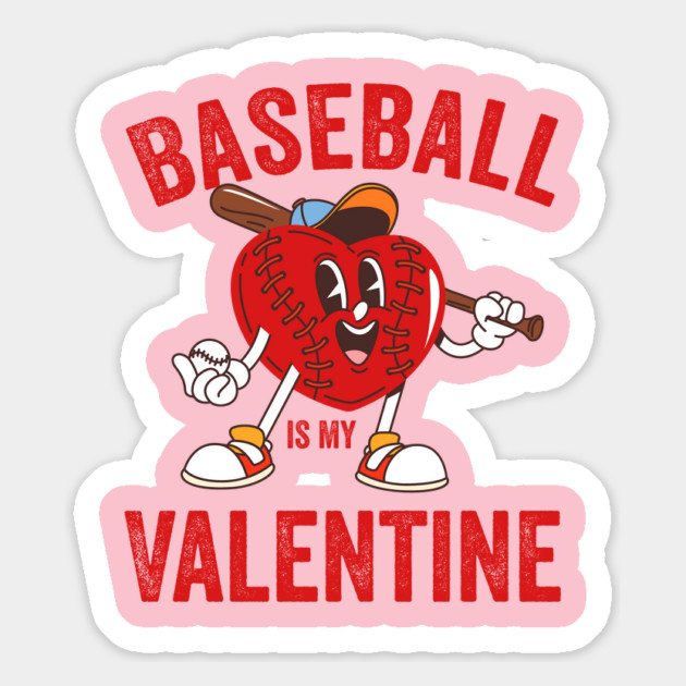 Baseball Is My Valentine Valentines Day Men Boys Kids Teen Magnet by ArtistTee ⭐⭐⭐⭐⭐