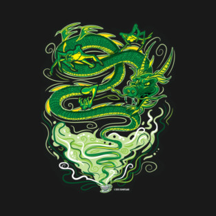 Green Tea Dragon from a Tea Cup T-Shirt