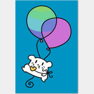 Chubby Balloon Mouse Posters and Art
