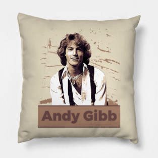 Andy gibb // Brown vintage Pillow