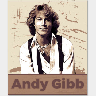 Andy gibb // Brown vintage Posters and Art