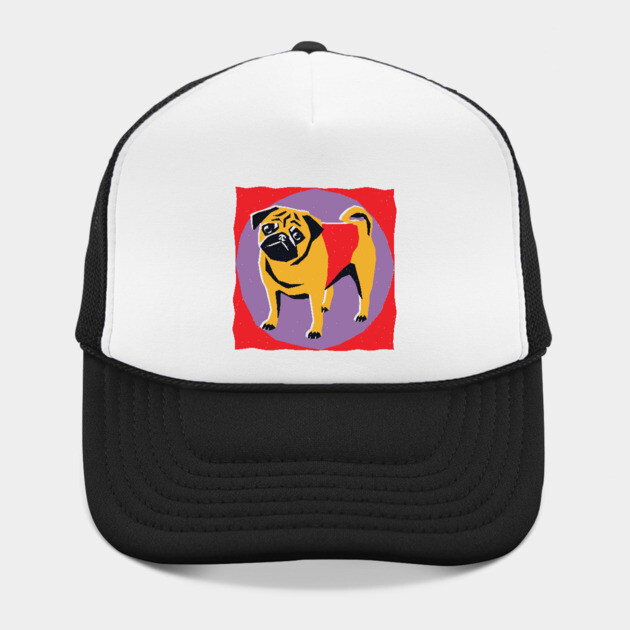 Retro Pug Art - Colorful Risograph Dog Design by TuncGK
