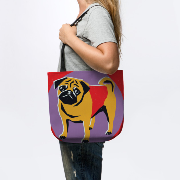 Retro Pug Art - Colorful Risograph Dog Design by TuncGK