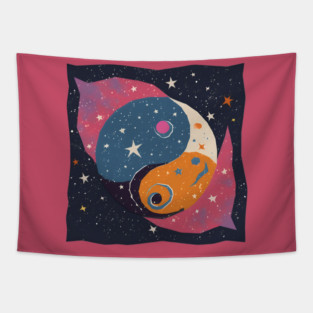 Bold Abstract Shapes - Vibrant Geometric Risograph Tapestry