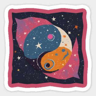 Bold Abstract Shapes - Vibrant Geometric Risograph Magnet