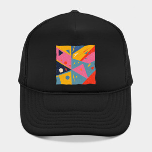 Bold Abstract Shapes - Colorful Geometric Risograph Hat