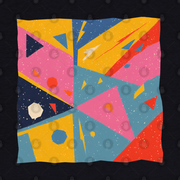 Bold Abstract Shapes - Colorful Geometric Risograph by TuncGK