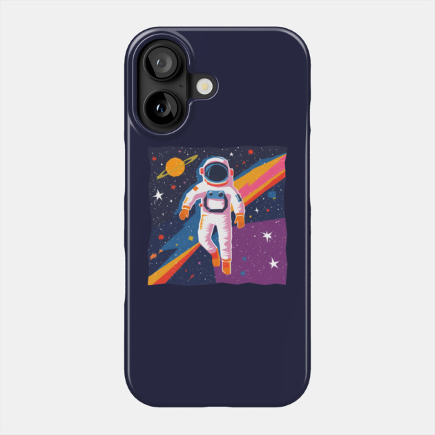 Bold Astronaut Illustration - Vibrant Space Art Phone Case by TuncGK