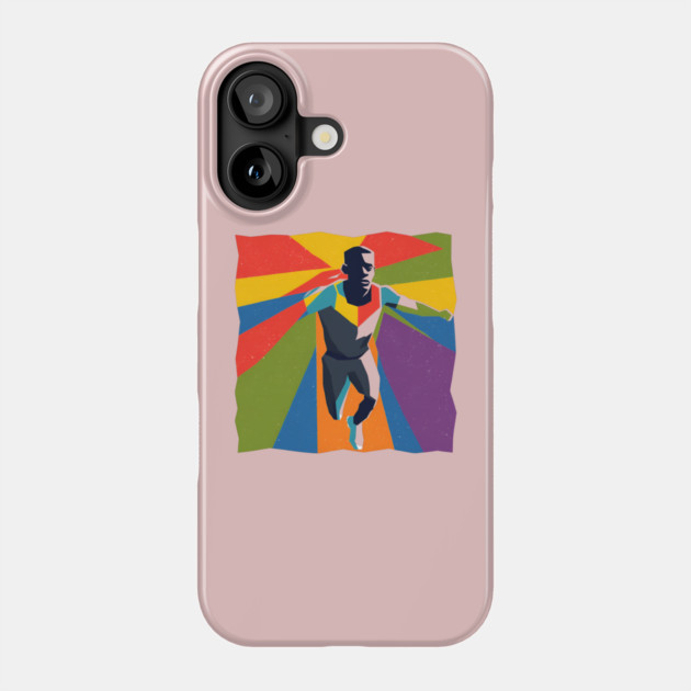 Vibrant Athlete in Motion - Bold Risograph Print Phone Case by TuncGK