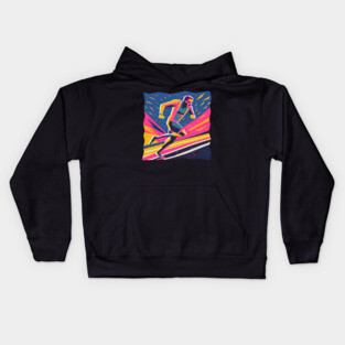 Angry Runner Racing - Pop Art Risograph Print Kids Hoodie