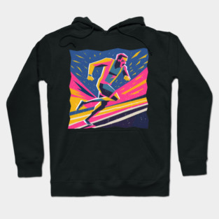 Angry Runner Racing - Pop Art Risograph Print Hoodie