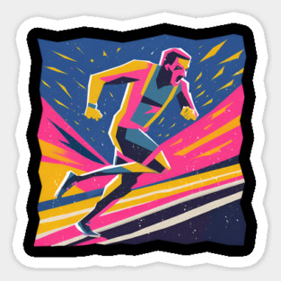 Angry Runner Racing - Pop Art Risograph Print Magnet