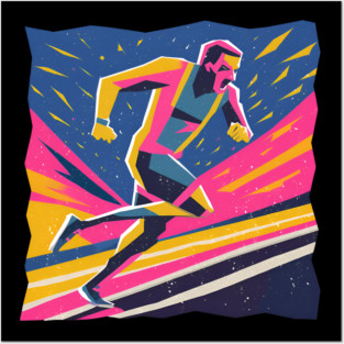 Angry Runner Racing - Pop Art Risograph Print Posters and Art