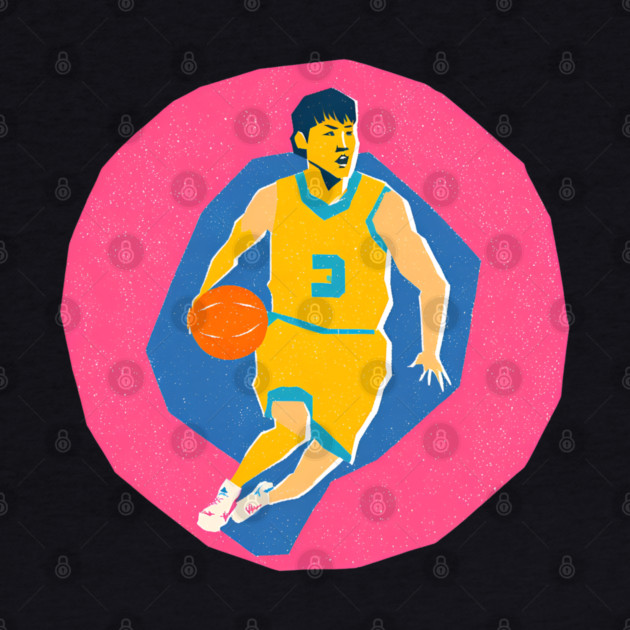 Basketball Player in Motion - Vibrant Sports Print by TuncGK