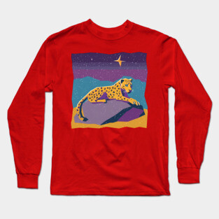 Retro Leopard Illustration - Bold Jungle Vibes Long Sleeve T-Shirt