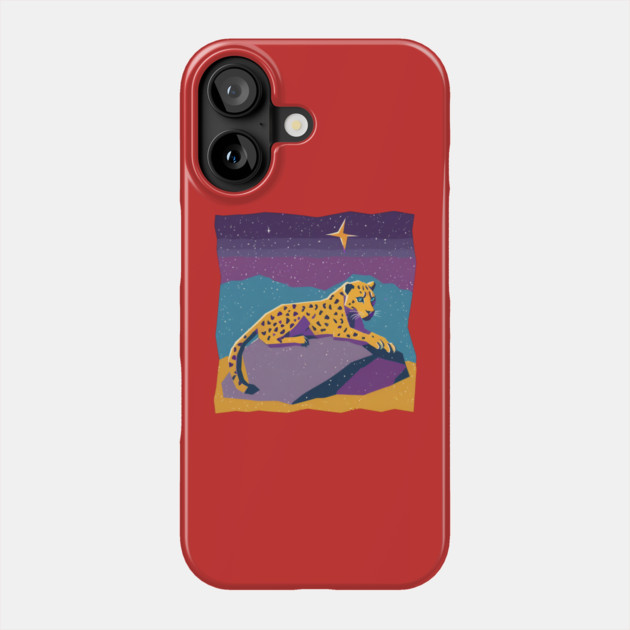 Retro Leopard Illustration - Bold Jungle Vibes Phone Case by TuncGK