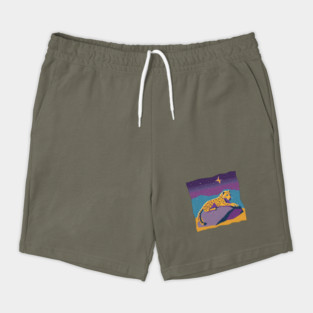 Retro Leopard Illustration - Bold Jungle Vibes Shorts