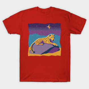 Retro Leopard Illustration - Bold Jungle Vibes T-Shirt