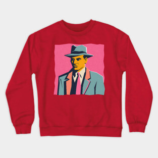 Retro Mafia Boss - Bold Risograph Vintage Design Crewneck Sweatshirt