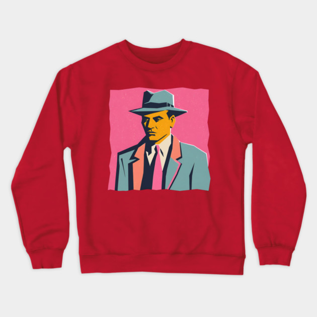 Retro Mafia Boss - Bold Risograph Vintage Design Crewneck Sweatshirt by TuncGK