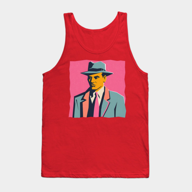 Retro Mafia Boss - Bold Risograph Vintage Design Tank Top by TuncGK
