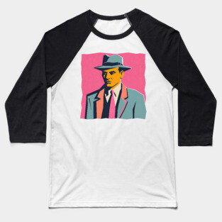 Retro Mafia Boss - Bold Risograph Vintage Design Baseball T-Shirt