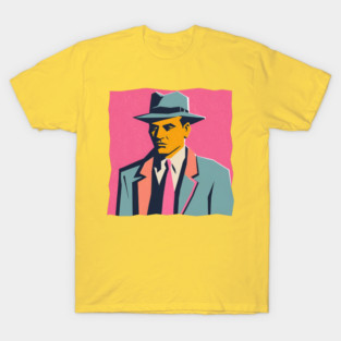 Retro Mafia Boss - Bold Risograph Vintage Design T-Shirt