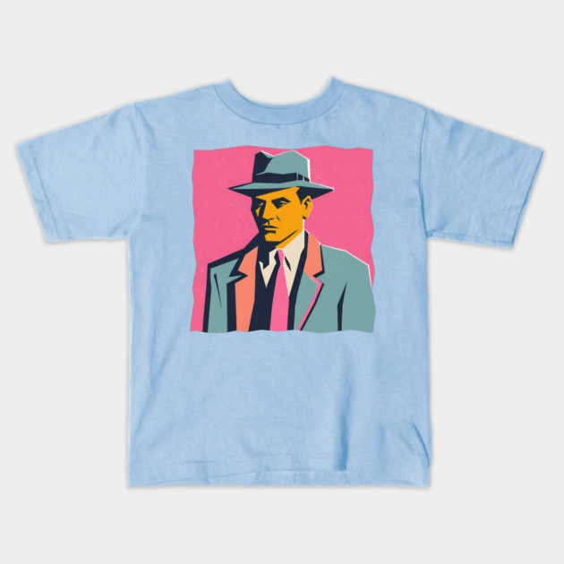 Retro Mafia Boss - Bold Risograph Vintage Design Kids T-Shirt by TuncGK