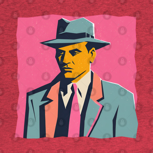 Retro Mafia Boss - Bold Risograph Vintage Design by TuncGK
