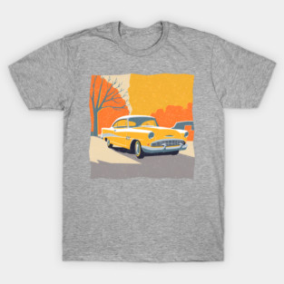Retro Vintage Car - Vibrant Risograph Design T-Shirt