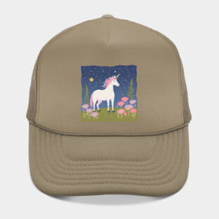 Enchanted Unicorn - Vibrant Fantasy Risograph Art Hat