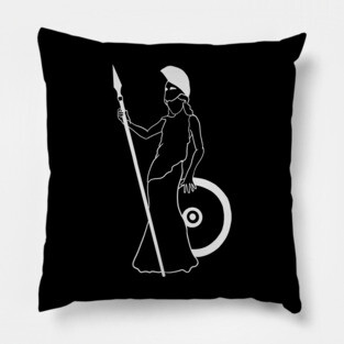Athena - Greek Goddess of Strategy and Wisdom - Version 2 Pillow