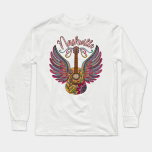 Nashville Wings - Guitar Long Sleeve T-Shirt