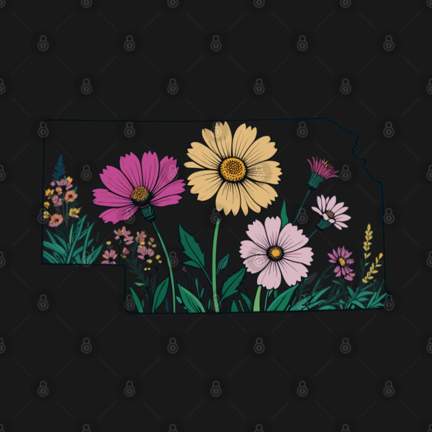 Nebraska Flowers - Nebraska Flowers Map by JessArty