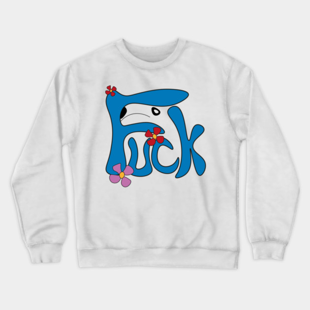 Groovy Dog - F*ck - Calligraphy Art Crewneck Sweatshirt by TuncGK