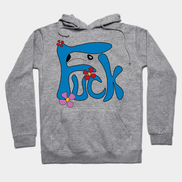 Groovy Dog - F*ck - Calligraphy Art Hoodie by TuncGK