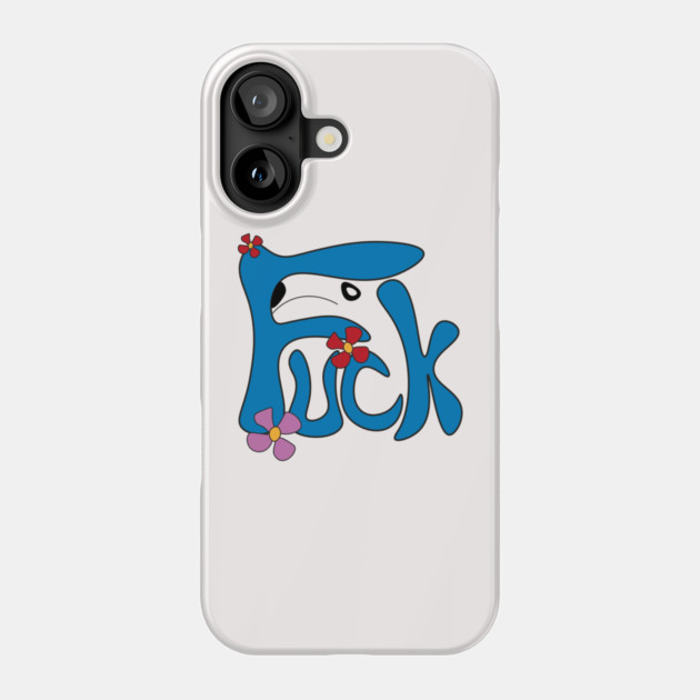 Groovy Dog - F*ck - Calligraphy Art Phone Case by TuncGK