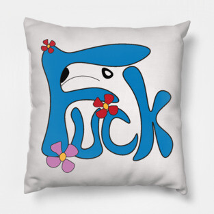 Groovy Dog - F*ck - Calligraphy Art Pillow