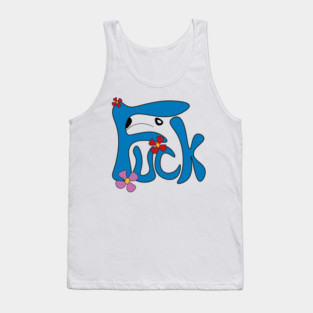 Groovy Dog - F*ck - Calligraphy Art Tank Top